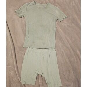 Kyte Baby Boys Short Sleeve‎ Green Pajama Set 6T Bamboo Preowned